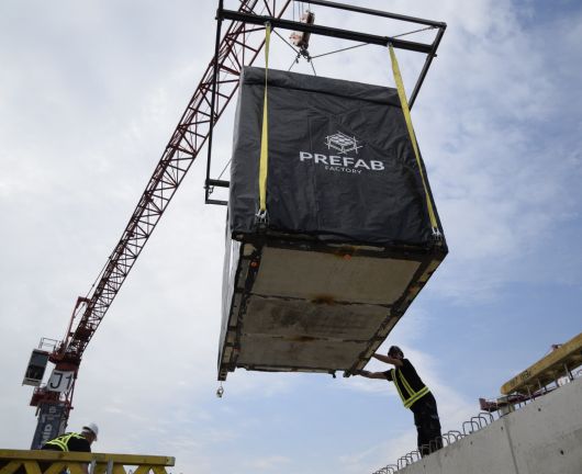 Instalace vzorového koupelnového modulu - Nová Papírna - Plzeň